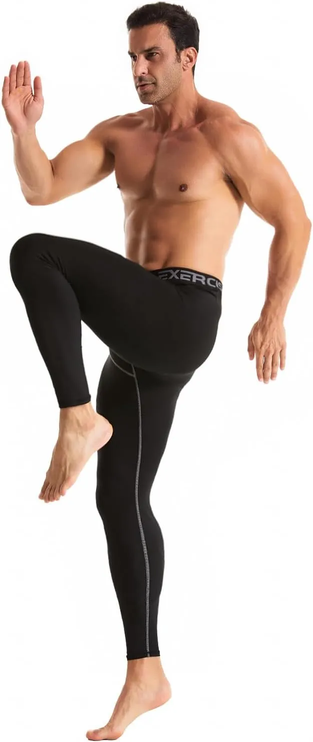 6,5,4 Pack Mens Compression Pants Leggings Athletic Workout Baselayer Running Tights