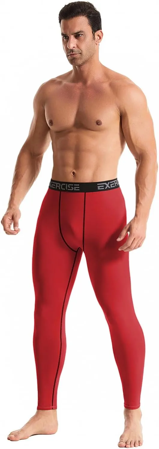 6,5,4 Pack Mens Compression Pants Leggings Athletic Workout Baselayer Running Tights