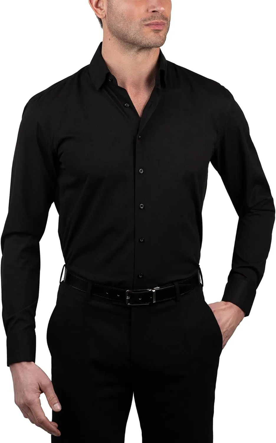 Chaps Regular Fit Long Sleeve Button Down Dress Shirts for Men - Wrinkle Free Long Sleeve Shirt Mens Formal 4-Way Stretch