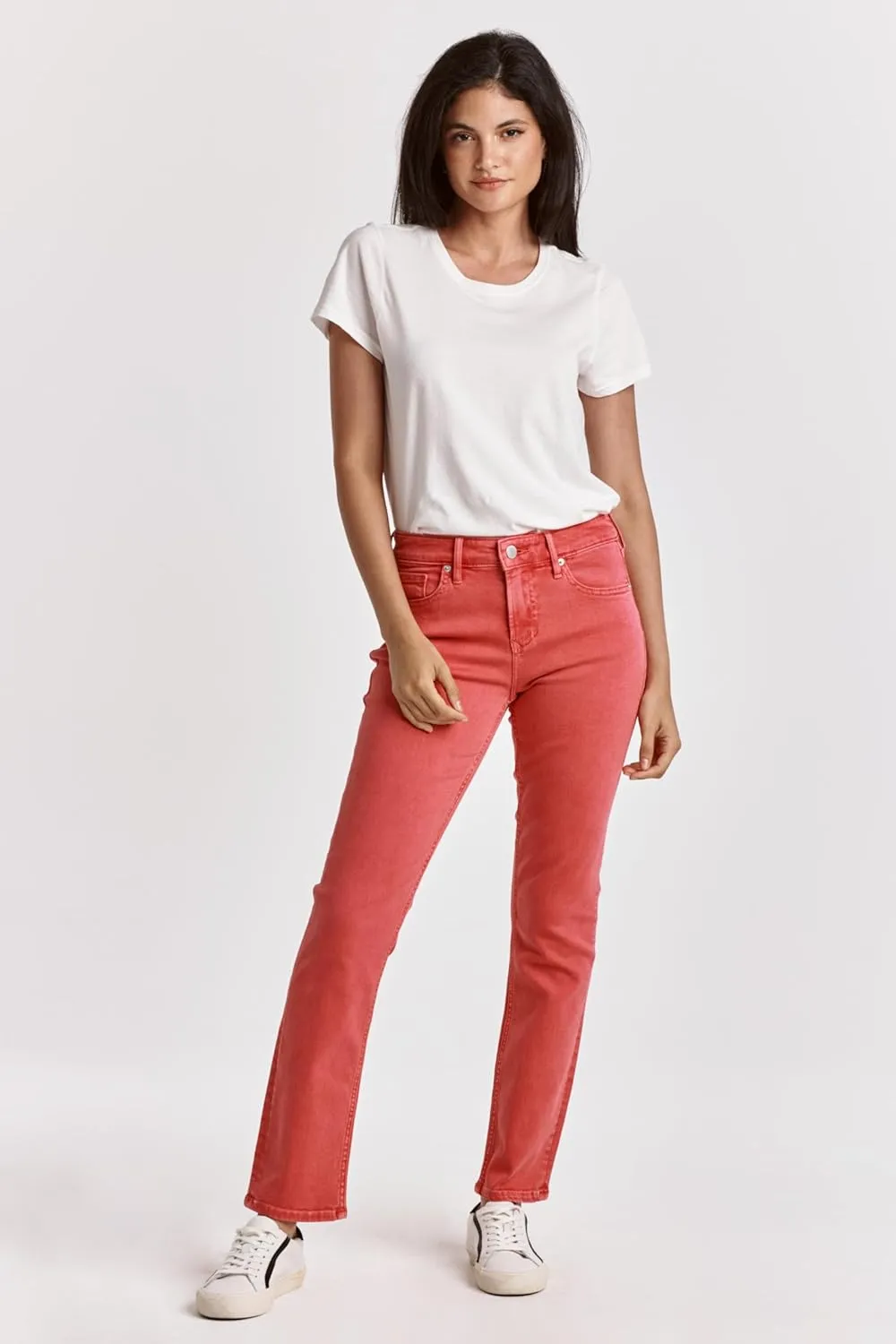DEAR JOHN Blaire Womens Straight Leg Jeans Mid Rise Ankle Inseam