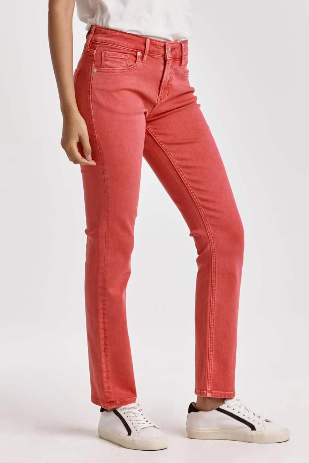 DEAR JOHN Blaire Womens Straight Leg Jeans Mid Rise Ankle Inseam