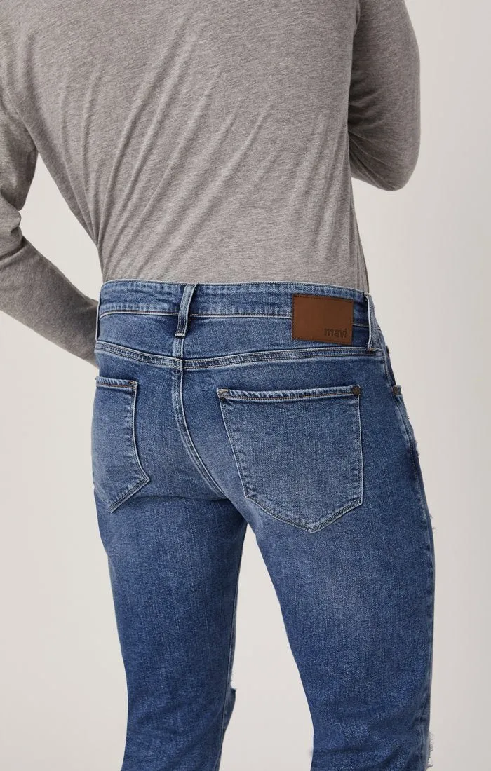 MARCUS SLIM STRAIGHT LEG IN MID RIPPED AUTHENTIC VINTAGE