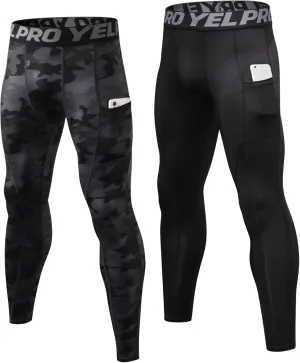 Men's Compression Pants Cool Dry Athletic Leggings Workout Running Tights Active Sports Baselayer Tights Men Yoga Pant