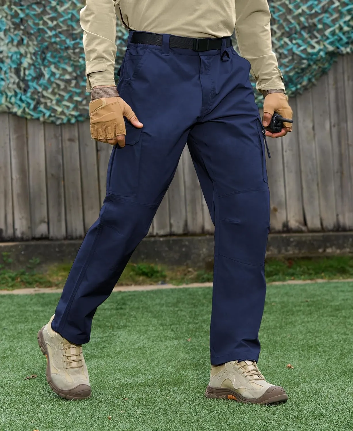 MOURCE Ripstop Work Pants for Men Stretch - Water Resistant Quick Dry Mens Tactical Pants with 9 Pockets