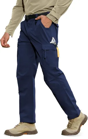 MOURCE Ripstop Work Pants for Men Stretch - Water Resistant Quick Dry Mens Tactical Pants with 9 Pockets