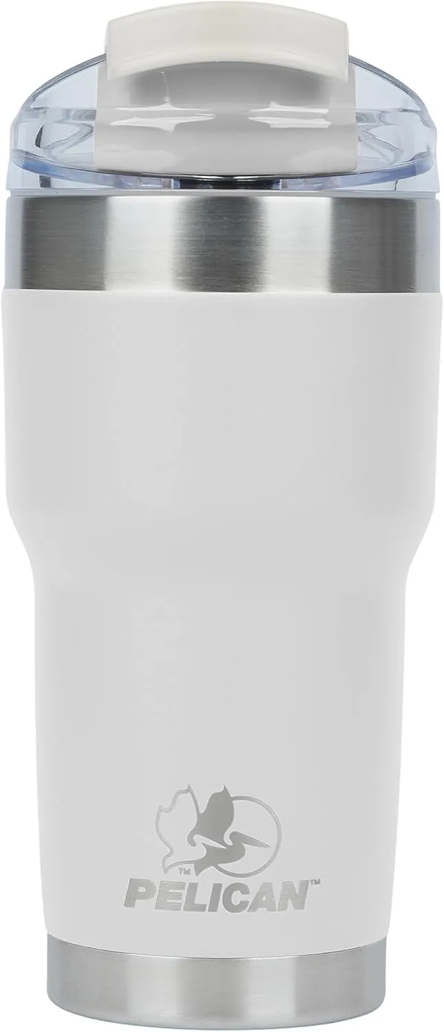 Pelican Hydration Pelican Traveler 22 oz Vacuum Insulated Tumbler - Stainless Steel Double Wall Travel with Dual Lid, Powder Coated Insulated Coffee Mug For Hot Cold Drinks, Grit