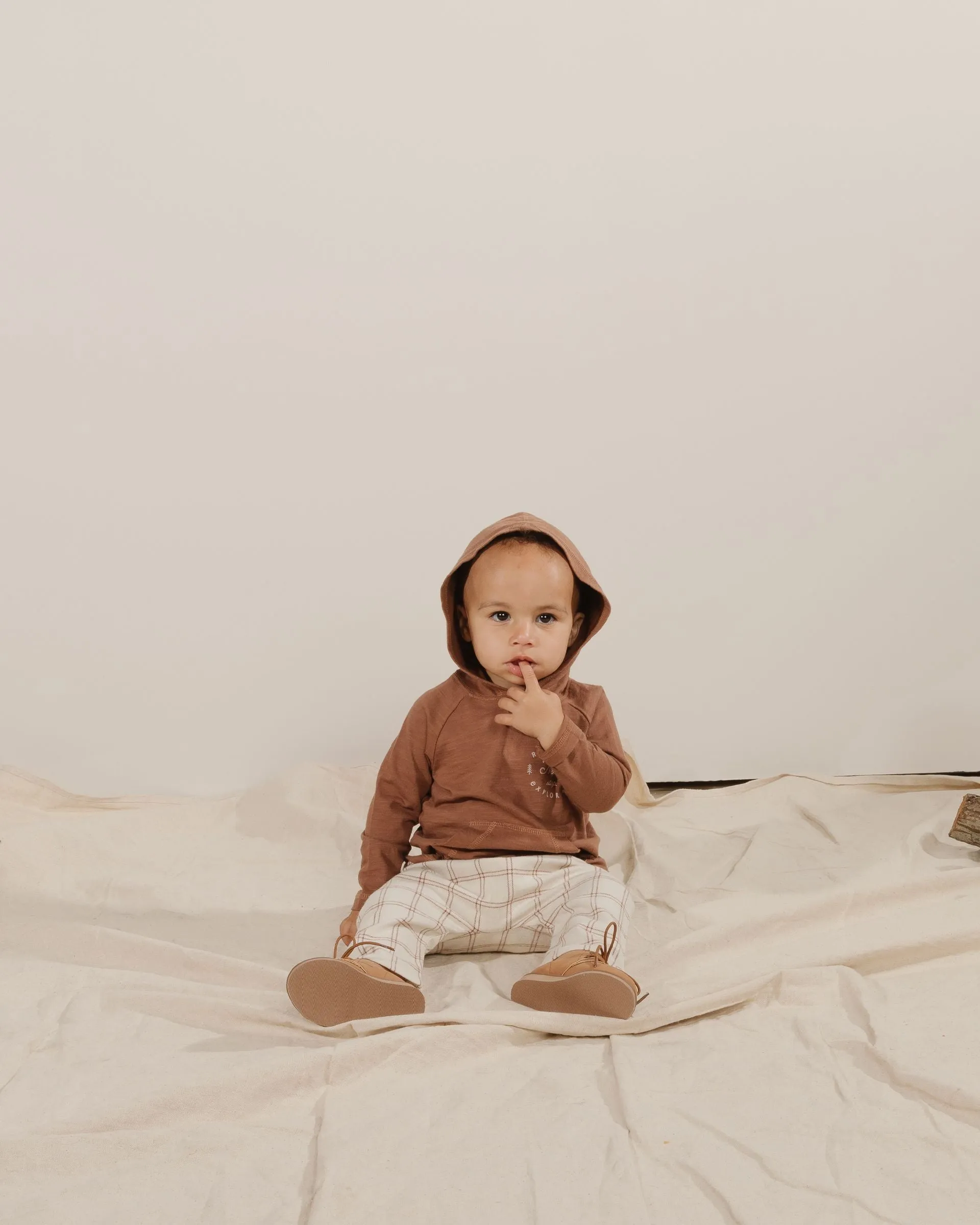 Rylee   Cru Rowan Pant - Stone / Wine Check